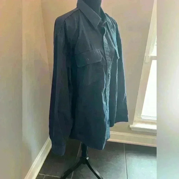 LL Bean Mens Blue Flannel Lined Hurricane Button Up Shirt Size XL- Reg - Picture 2 of 6